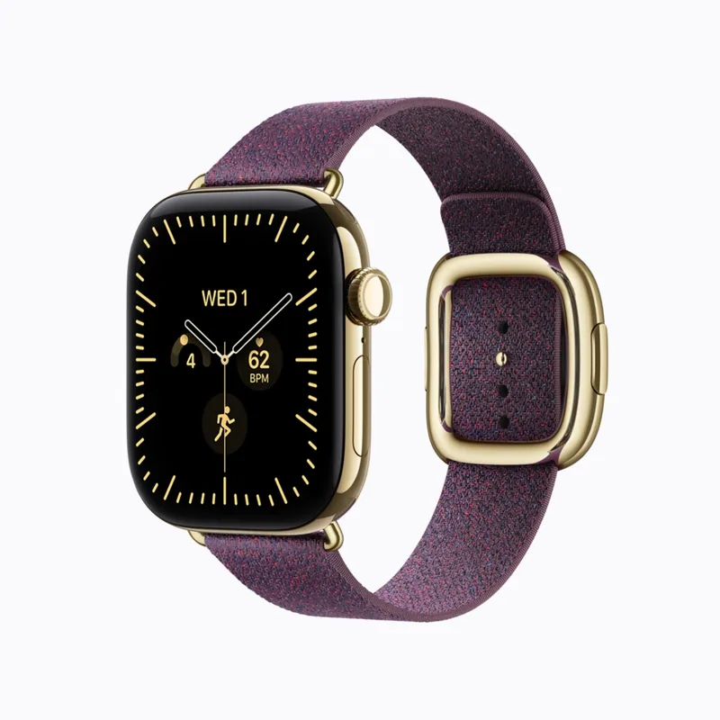 Apple Watch Series 12, Strahlendes Gold Gehäuse, Modern Buckle (Farbe unbestätigt)