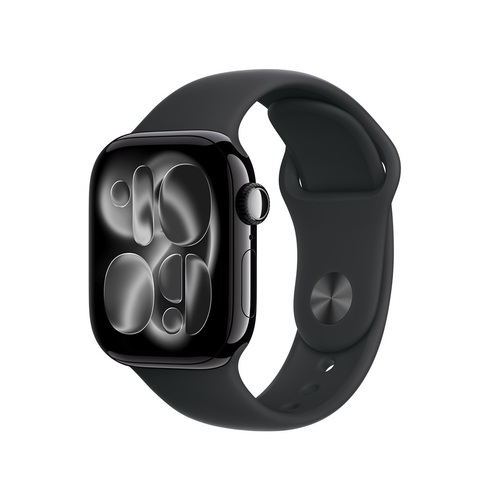 Apple Watch Watch Series 11, Jet Black Aluminum / Black Sport Band