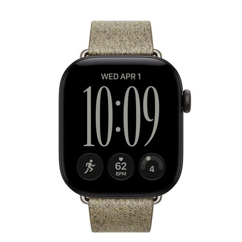 Apple Watch Watch Series 12, Black Aluminum / Sage Modern Buckle