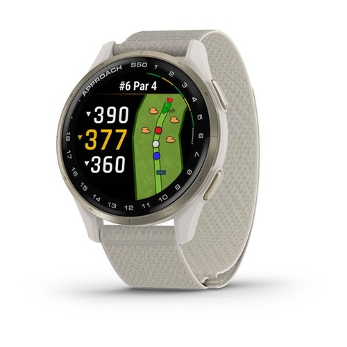 Approach S50, Cream Gold Aluminum Bezel with Ivory ComfortFit Nylon Band