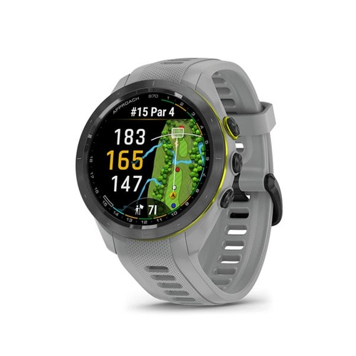 Garmin Approach S70 - 42 mm, Black Ceramic Bezel with Powder Gray Silicone Band