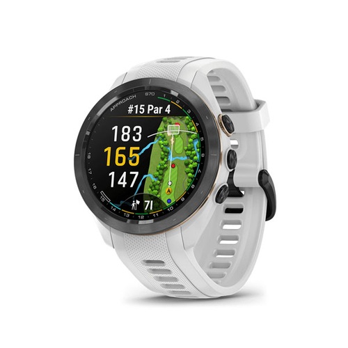 Approach S70 - 42 mm, Black Ceramic Bezel with White Silicone Band
