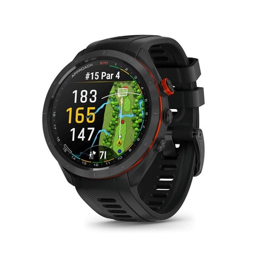 Approach S70 - 47 mm, Black Ceramic Bezel with Black Silicone Band