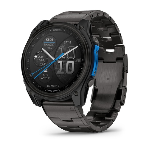D2 Mach 2, Carbon Gray DLC Titanium / Vented Titanium Bracelet
