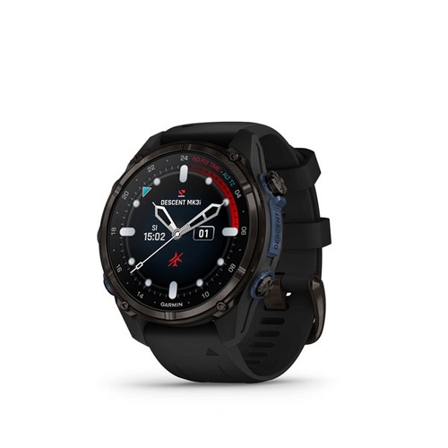Garmin Descent Mk3i – 43mm, Carbon Gray DLC Titanium with Black Silicone Band