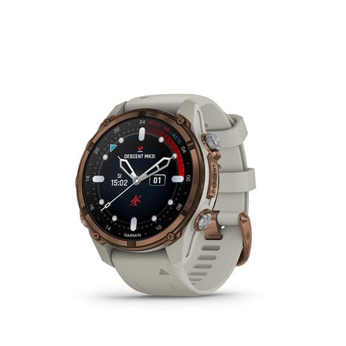 Descent Mk3i – 43mm, Bronze PVD Titanium with French Gray Silicone Band