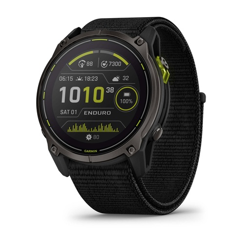 Garmin Enduro 3, Carbon Gray DLC Titanium / Black UltraFit Nylon