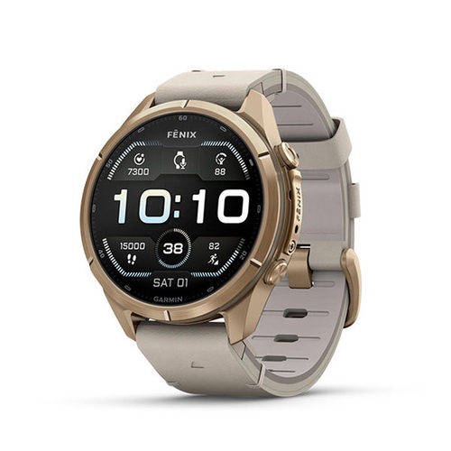 fēnix 9 Pro – 43mm, Autumn Gold Titanium with Bone Leather Band