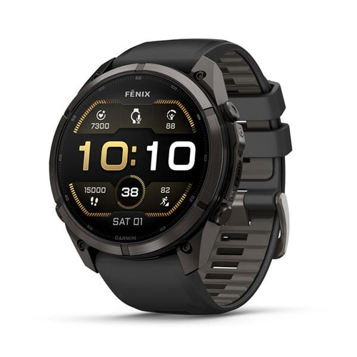 fēnix 9 Pro – 51 mm, Carbon Gray DLC Titanium with Black/Pebble Gray Silicone Band