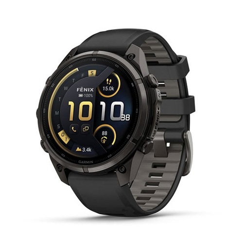 fēnix 9 Pro – inReach, 47 mm, Carbon Gray DLC Titanium with Black/Pebble Gray Silicone Band