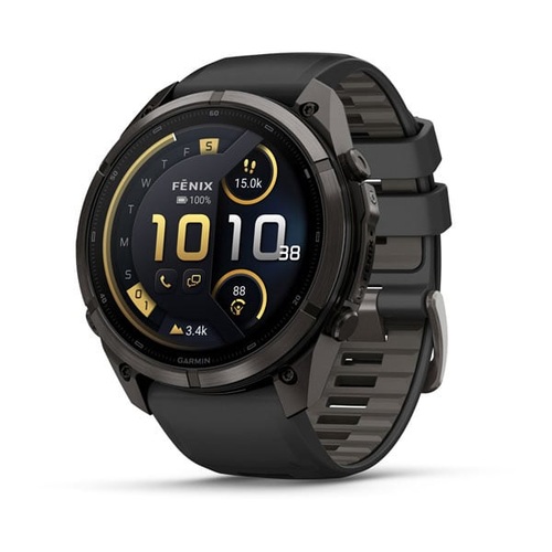 fēnix 9 Pro – inReach, 51 mm, Carbon Gray DLC Titanium with Black/Pebble Gray Silicone Band