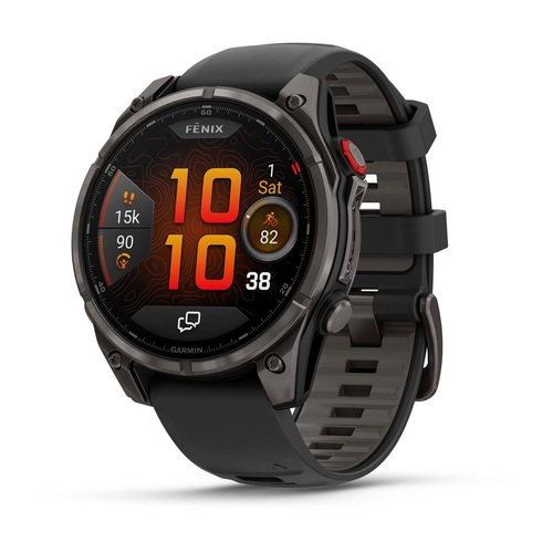 Garmin fēnix 8 Pro AMOLED, Carbon Gray DLC Titanium / Black Pebble Gray