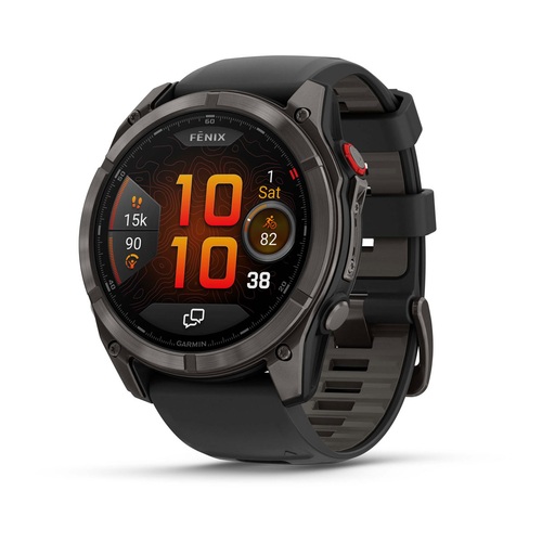 fēnix 8 Pro AMOLED, Carbon Gray DLC Titanium / Black Pebble Gray