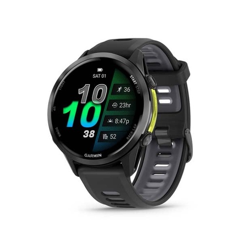 Garmin Forerunner 970, Carbon Gray DLC Titanium with Black Case and Black/Translucent Whitestone Band