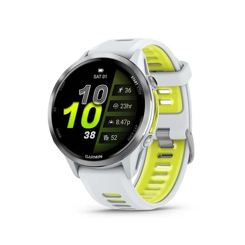 Forerunner 970, Titanium with Whitestone Case and Whitestone/Translucent Amp Yellow Band