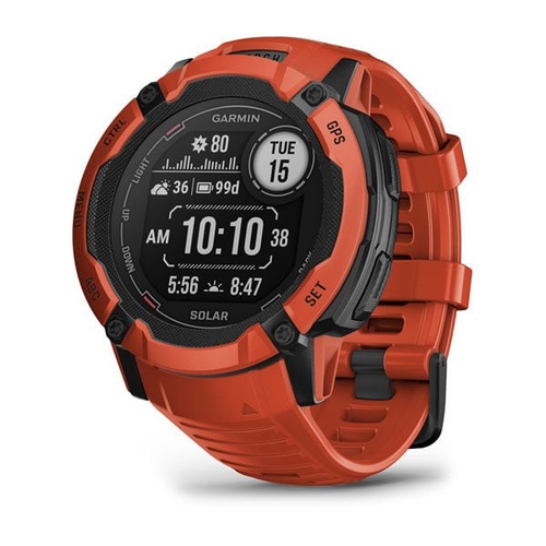 Instinct 2X Solar, Flame Red - 50mm