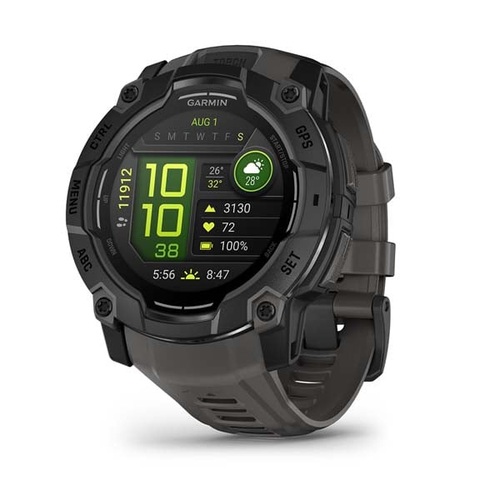 Instinct 3 – 50 mm, AMOLED, Black with Charcoal Band