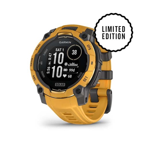 Instinct 3 – 45 mm, Solar, Sunburst with Sunburst/Gray Band
