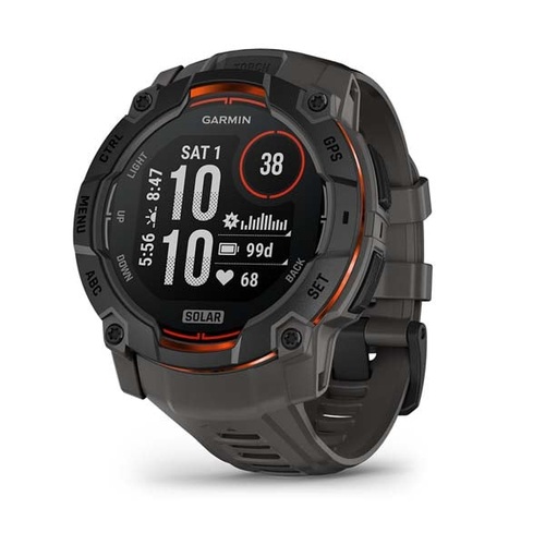 Instinct 3 – 50 mm, Solar, Black with Charcoal Band