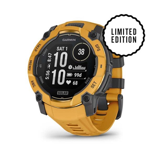 Instinct 3 – 50 mm, Solar, Sunburst with Sunburst/Gray Band