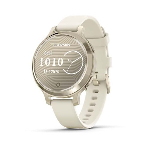 Garmin Lily 2 Active, Lunar Gold with Bone Silicone Band
