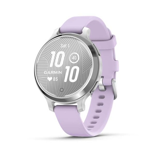 Lily 2 Active, Silver with Purple Jasmine Silicone Band