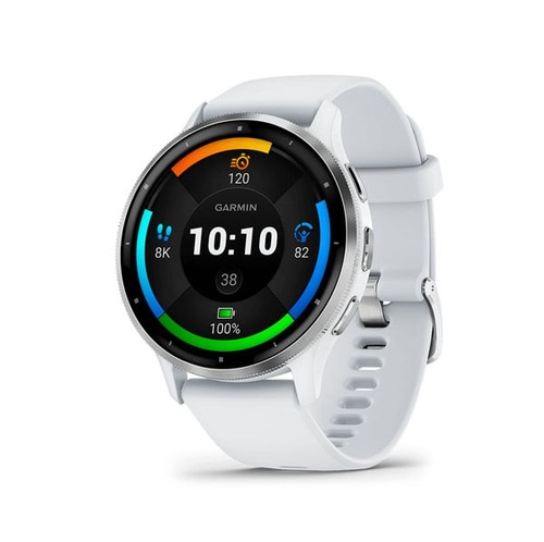 Venu 3, Silver Stainless Steel Bezel with Whitestone Case