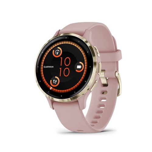 Venu 3S, Cream Gold Stainless Steel Bezel with Dust Rose Case