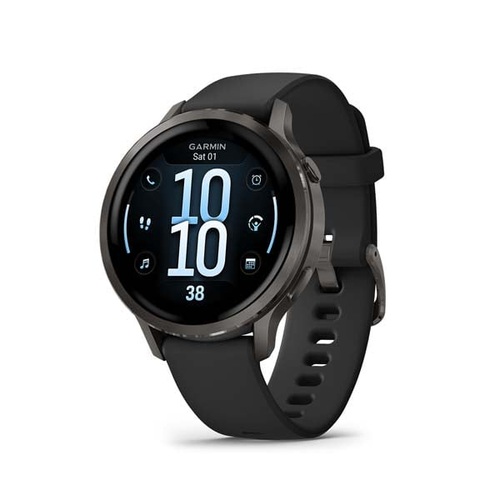 Garmin Venu 4 – 41 mm, Slate with Black Silicone Band
