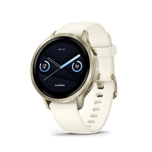 Venu 4 – 41 mm, Lunar Gold with Bone Silicone Band