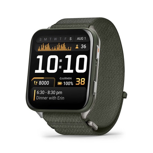 Venu X1, Moss with Titanium Caseback and Moss ComfortFit Nylon Band