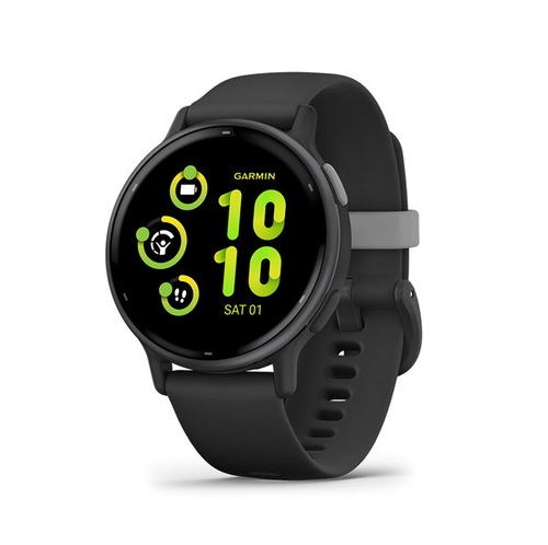 Garmin vívoactive 5, Slate Aluminum Bezel with Black Case and Silicone Band