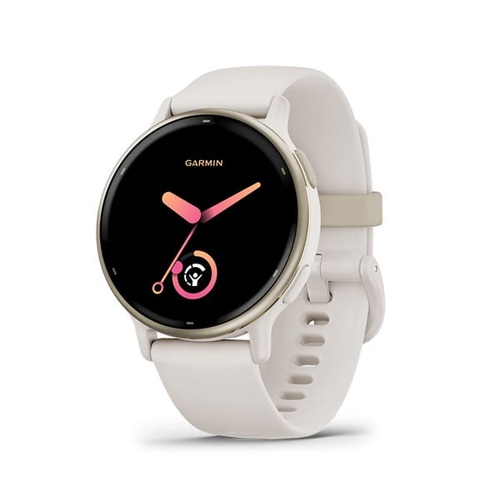 vívoactive 5, Cream Gold Aluminum Bezel with Ivory Case and Silicone Band