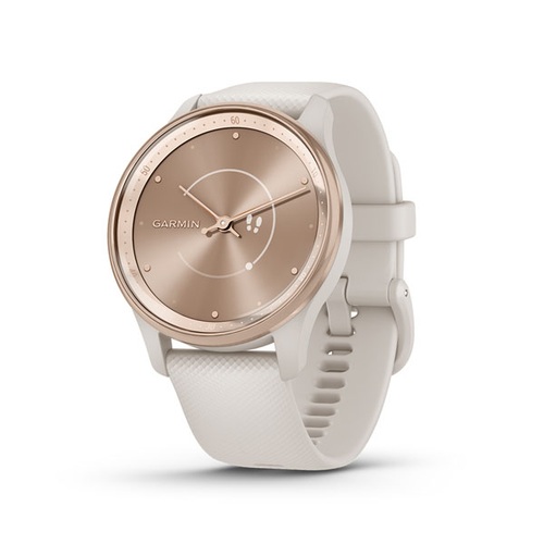 vívomove Trend, Peach Gold Stainless Steel Bezel with Ivory Case and Silicone Band
